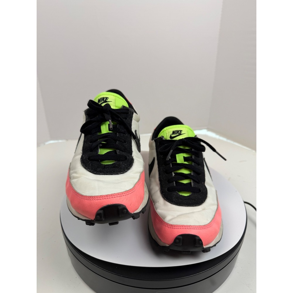 Nike Waffle Black Pink Lime Green Running Walking Tennis Shoe Sneakers Womens 10 - Picture 11 of 16
